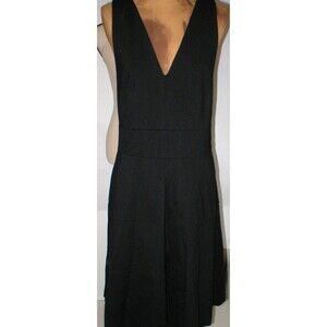 New Womens NWT 14 Banana Republic Black Dress Cross Back Nice Work Date Party